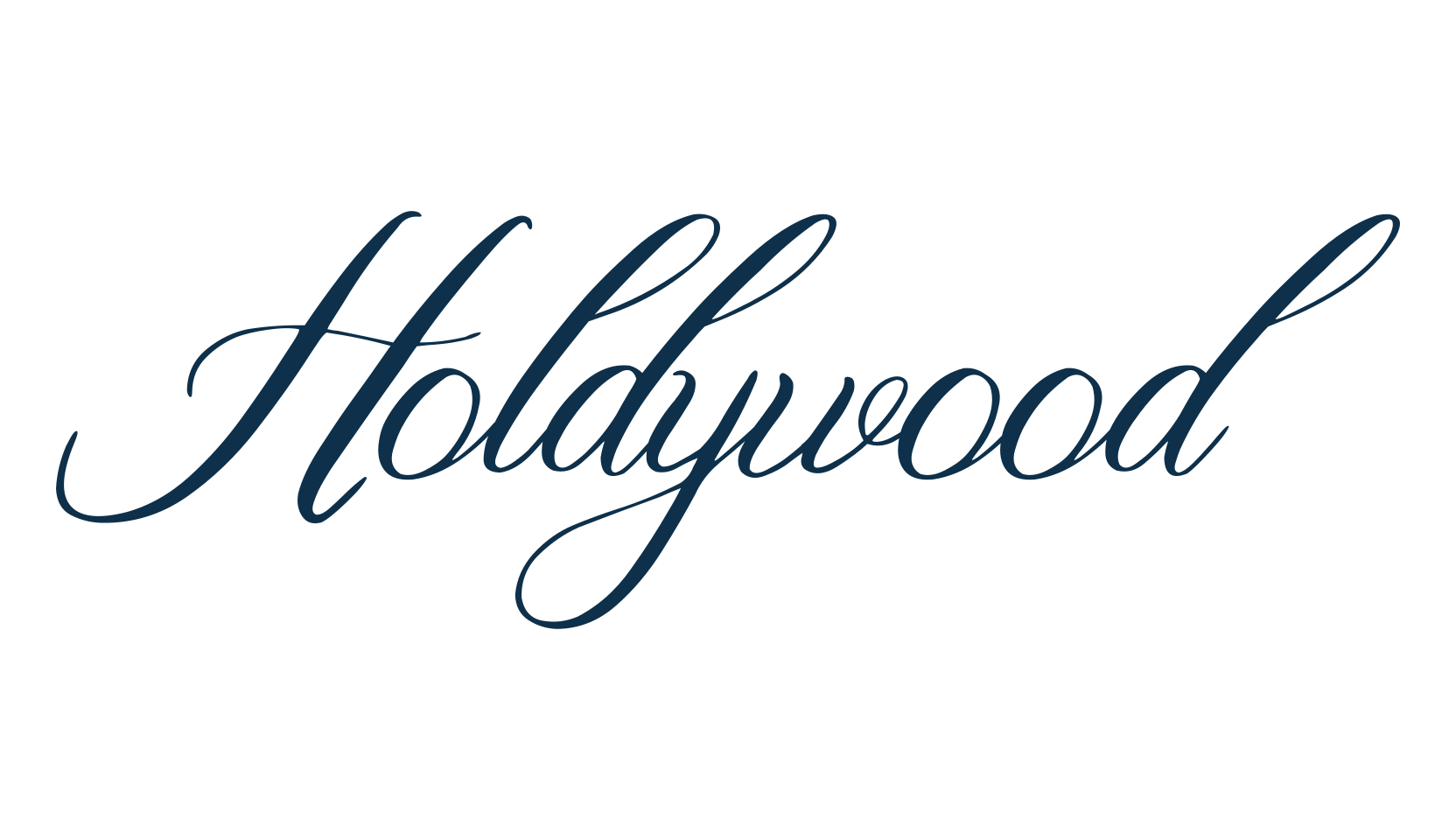 Holdywood, script calligraphy fancy decorative font preview