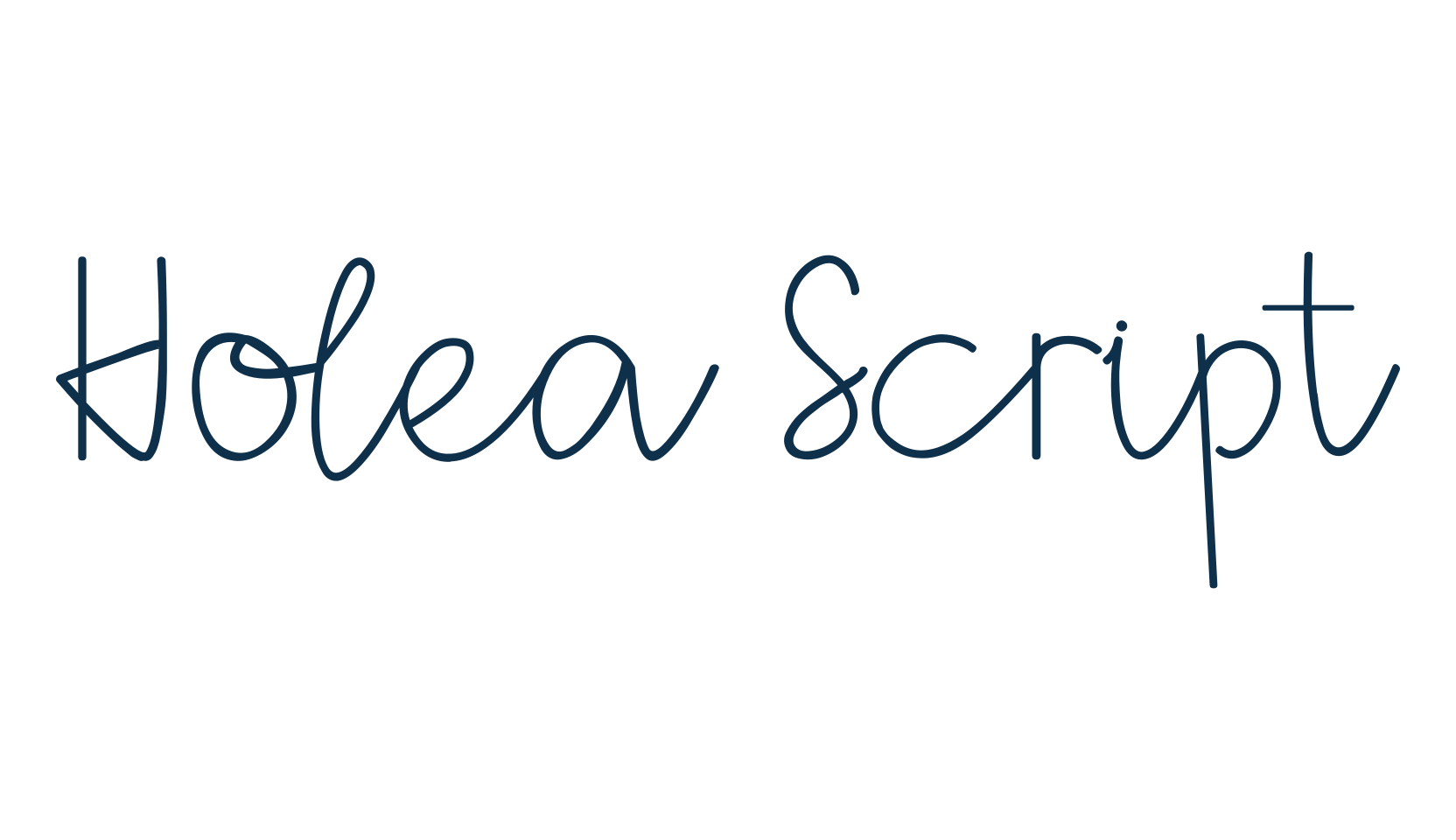 Holea Script, handwriting font preview