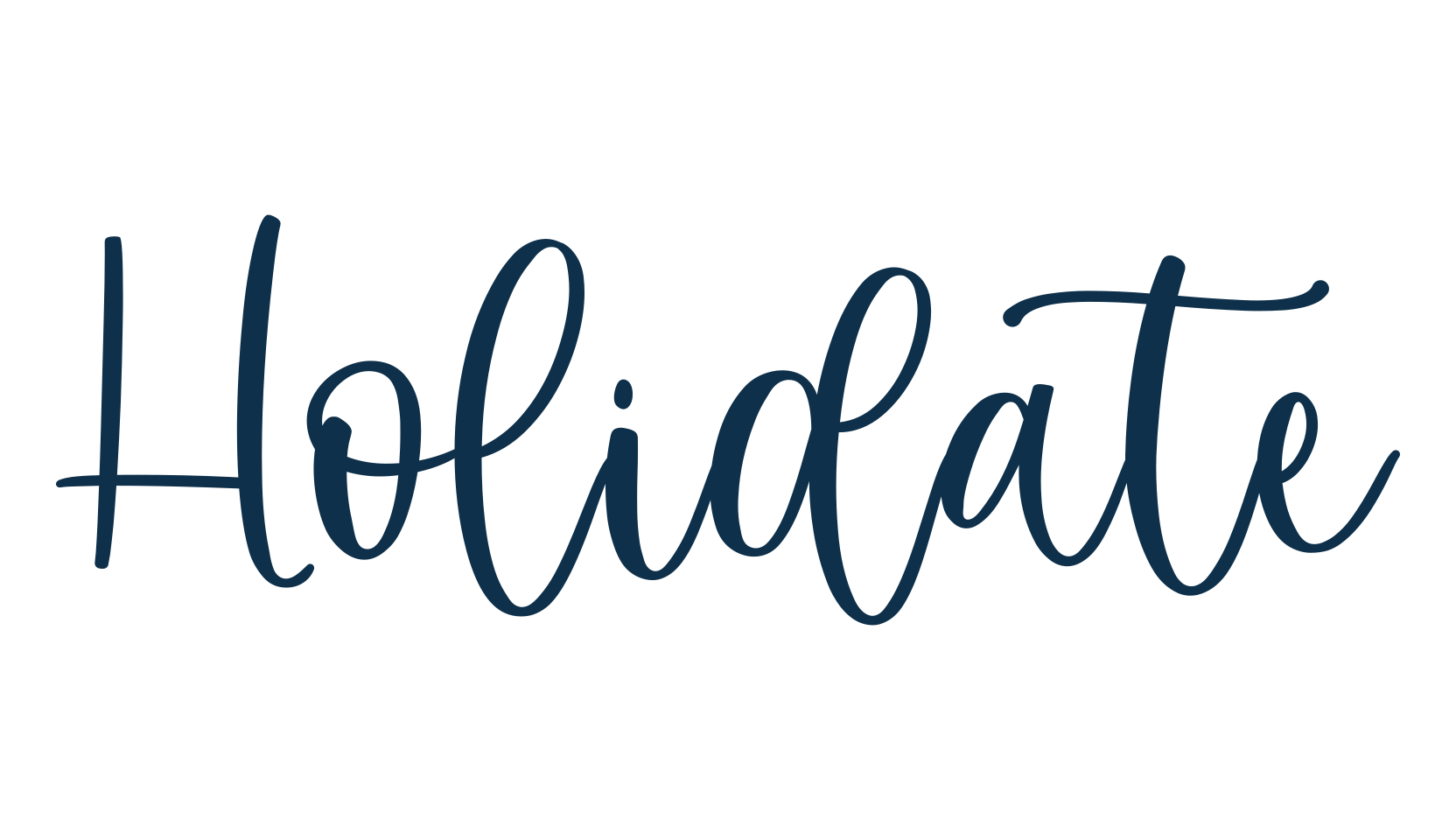 Holidate (holidate-2), script handwritten fancy decorative calligraphy font preview