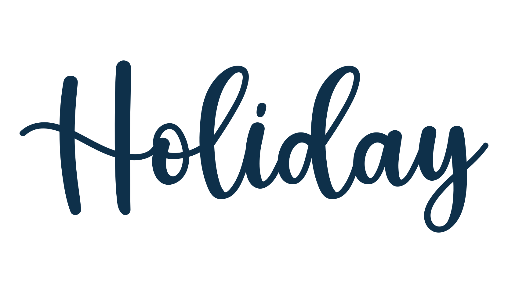 Holiday (holiday-14), handwriting font preview