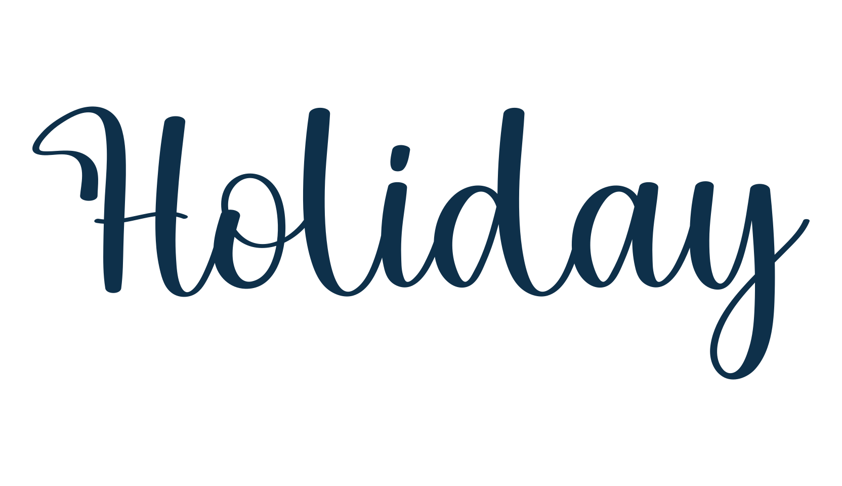 Holiday (holiday-15), calligraphy font preview