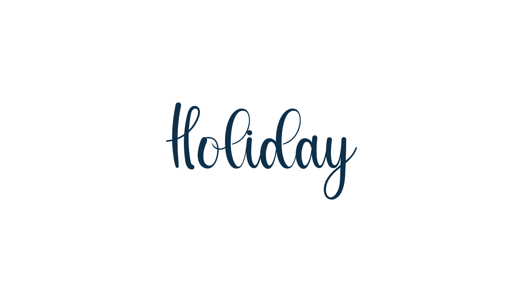 Holiday (holiday-17), handwriting font preview