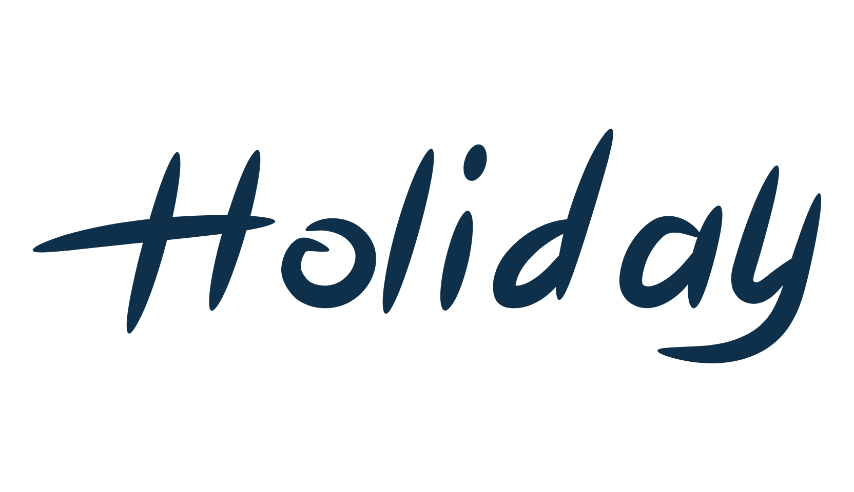 Holiday (holiday-2), brush font preview