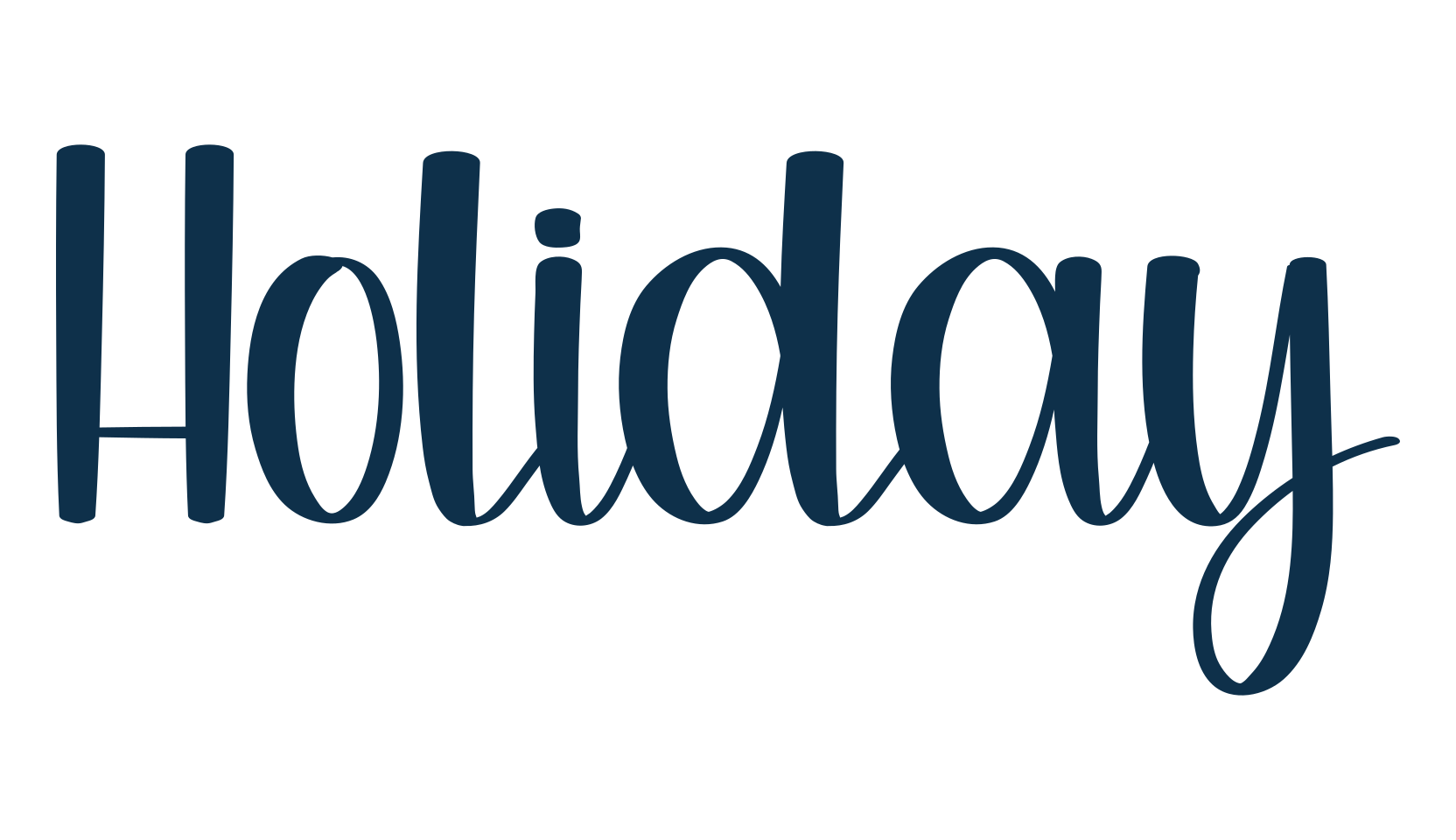 Holiday (holiday-22), handwriting font preview
