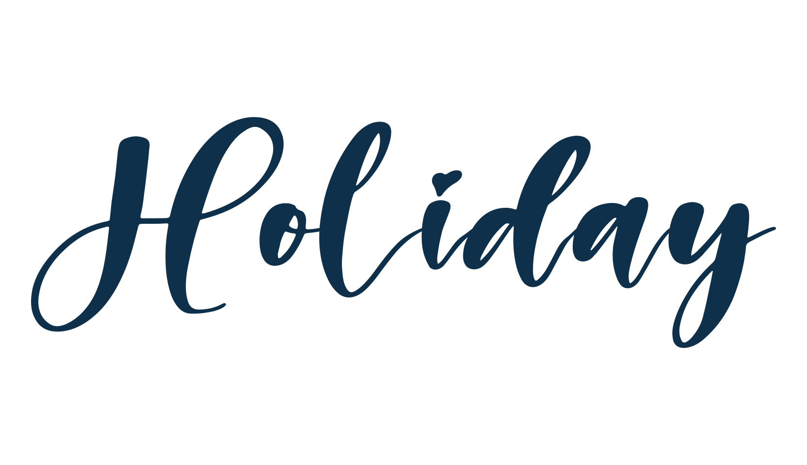Holiday (holiday-9), fancy decorative font preview