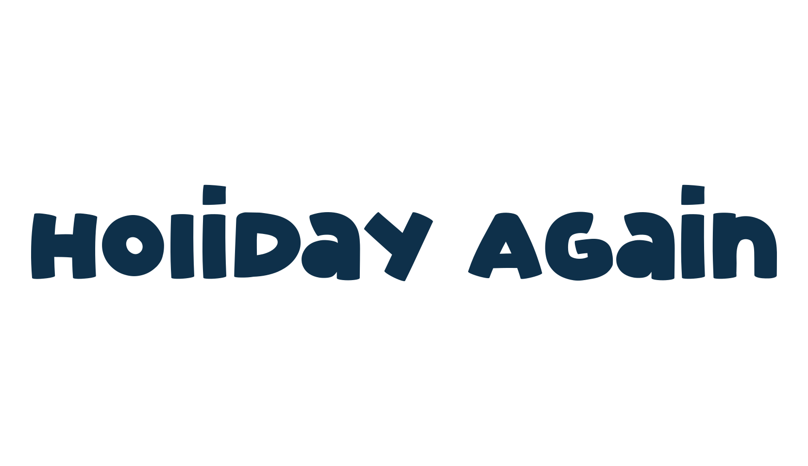 Holiday Again, cartoon font preview