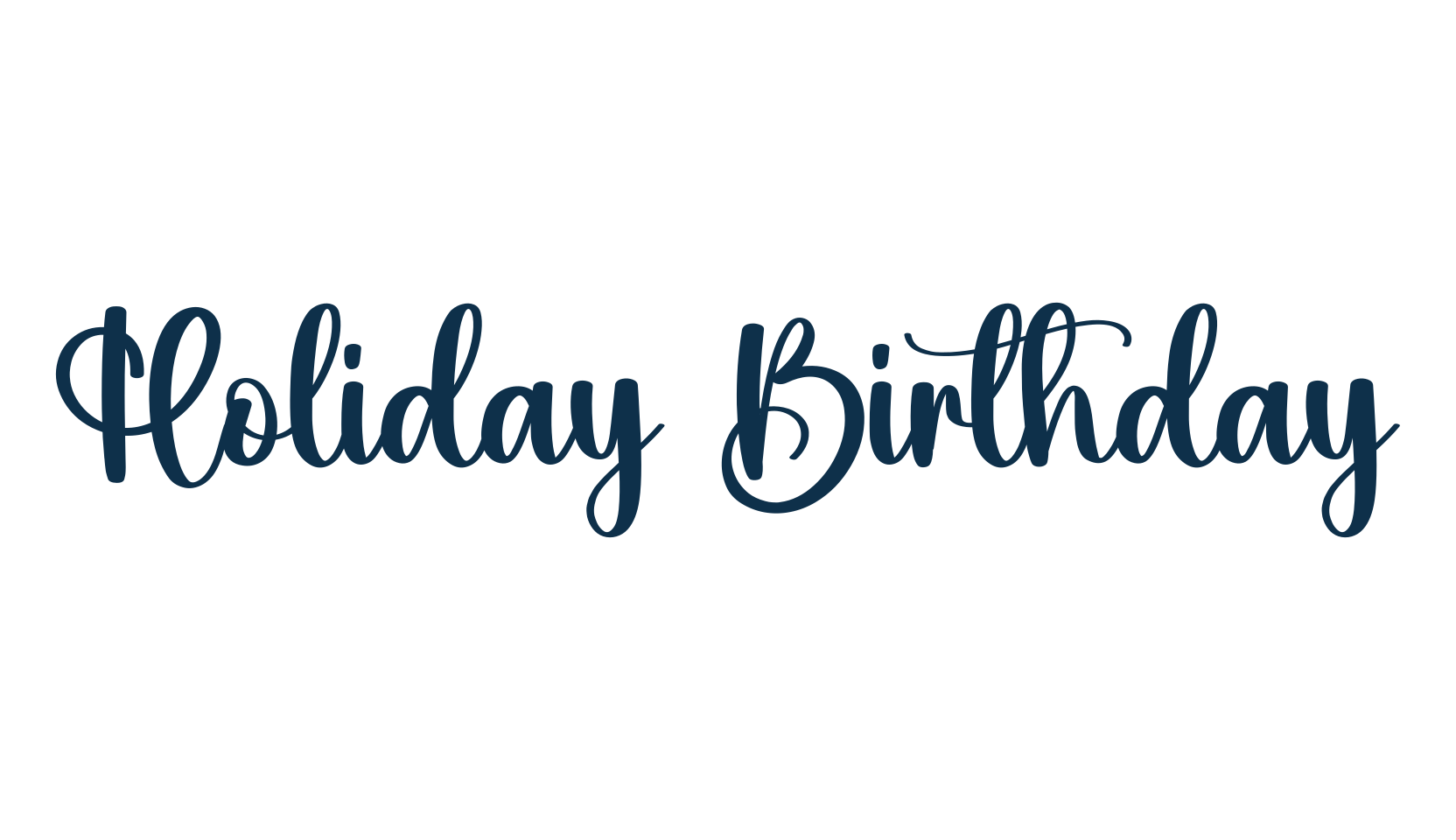 Holiday Birthday, calligraphy font preview