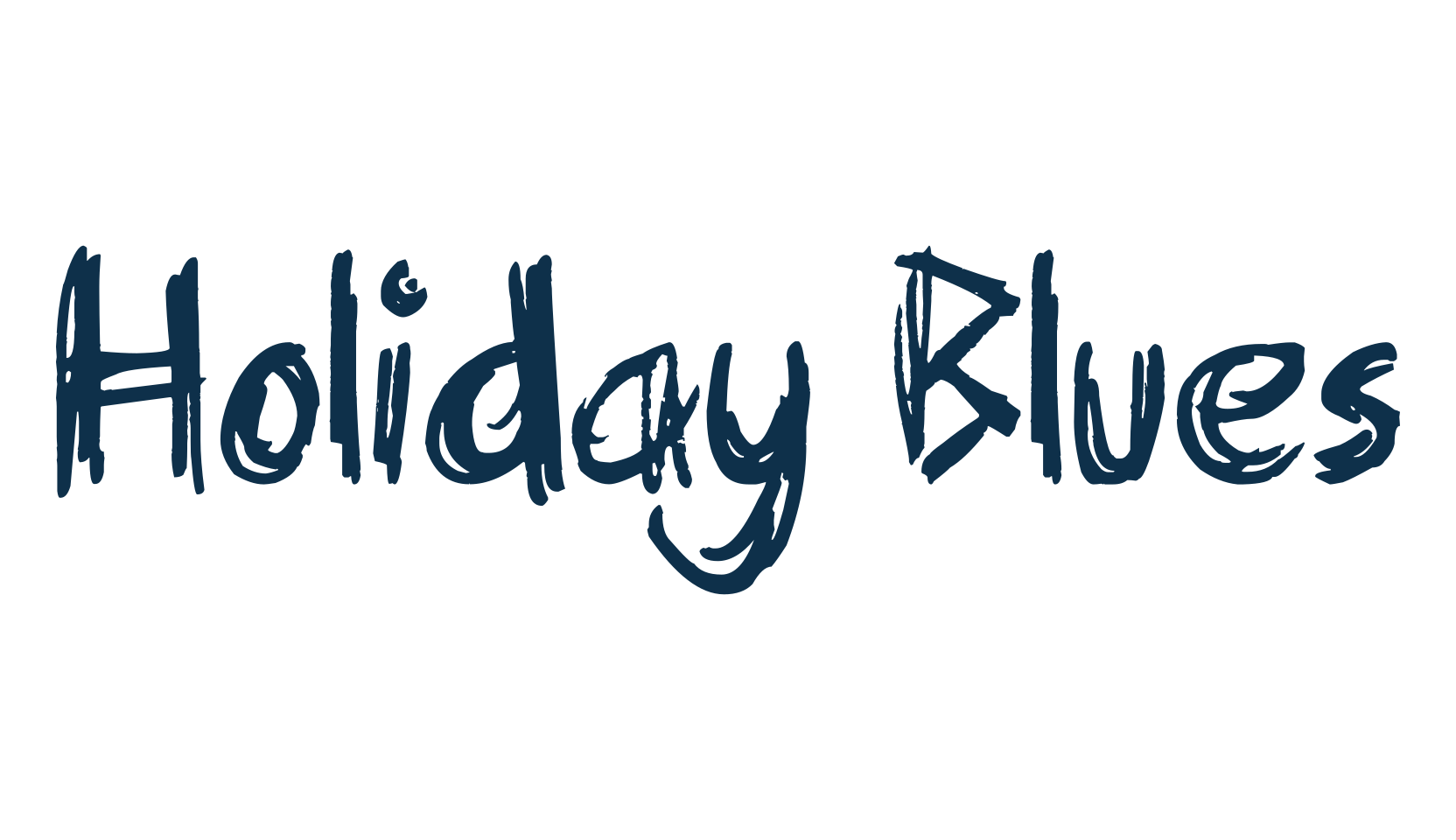 Holiday Blues, trash font preview