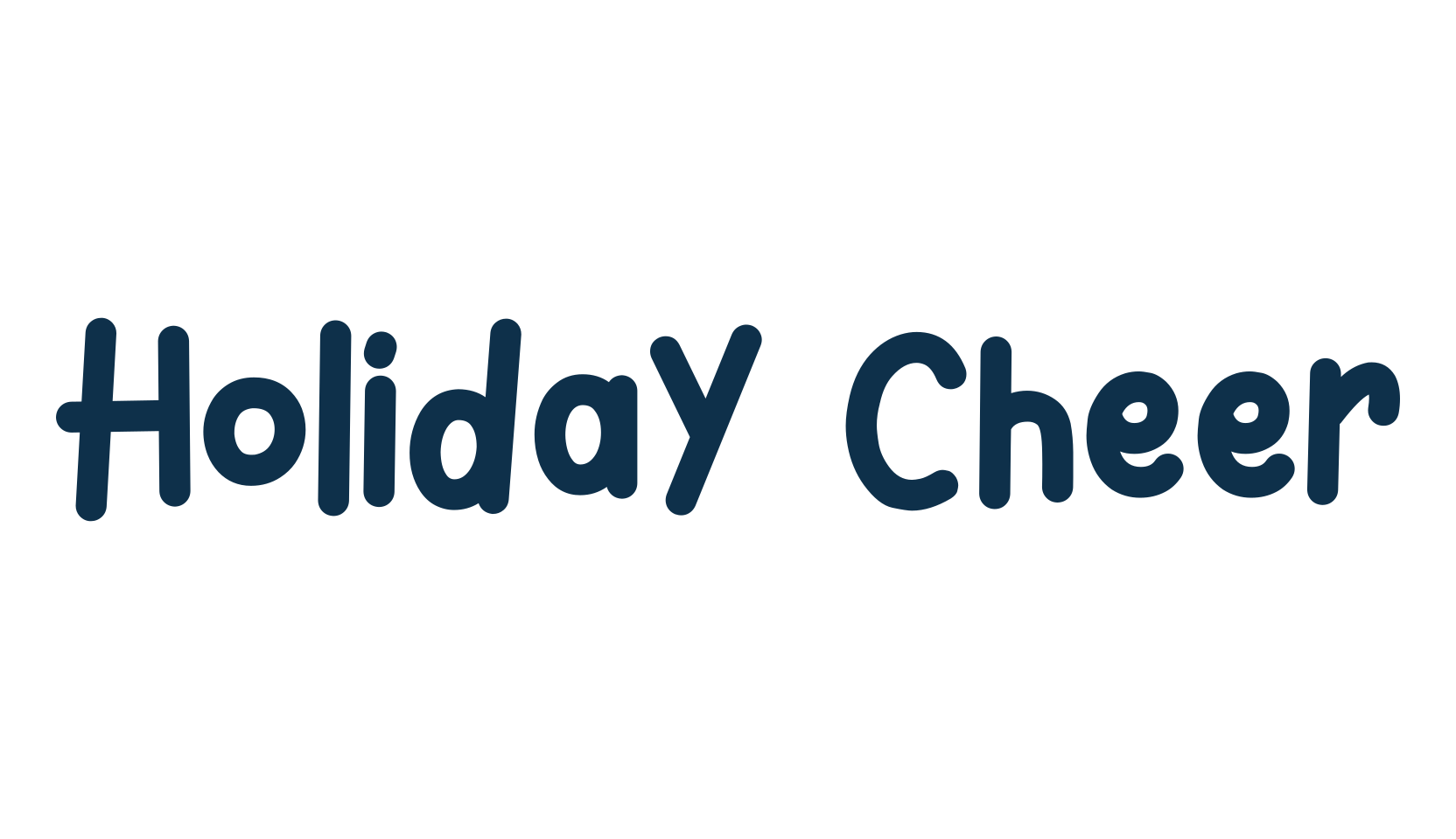 Holiday Cheer, cartoon font preview