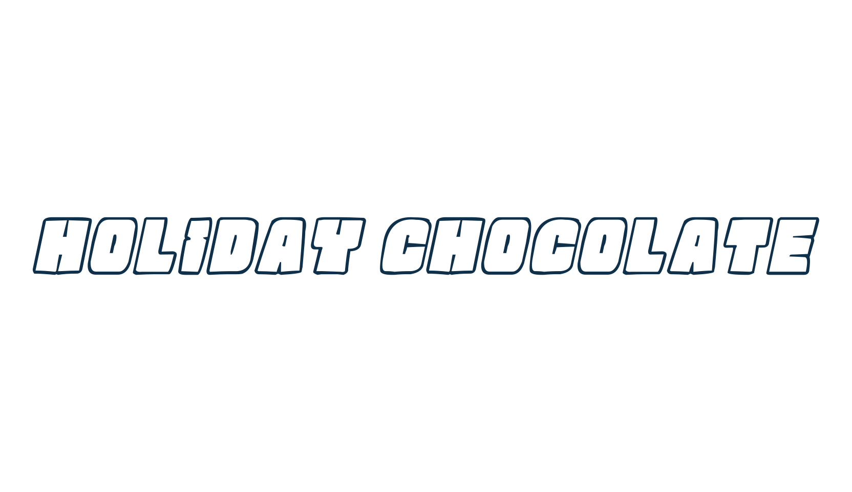 Holiday Chocolate, cartoon font preview