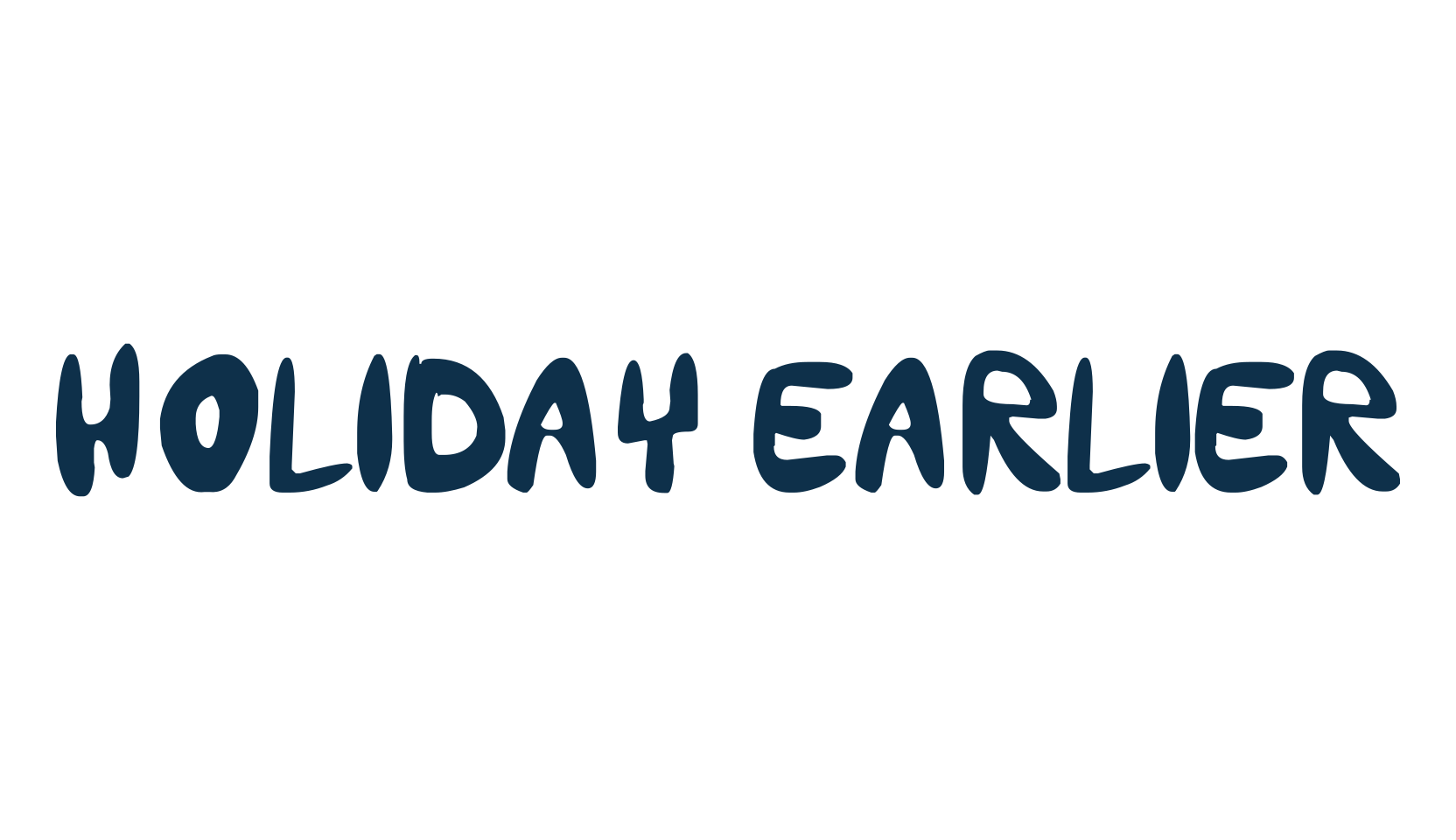 Holiday Earlier, fancy cartoon decorative font preview