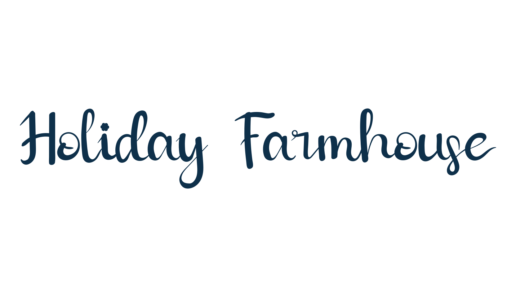 Holiday Farmhouse, fancy decorative font preview