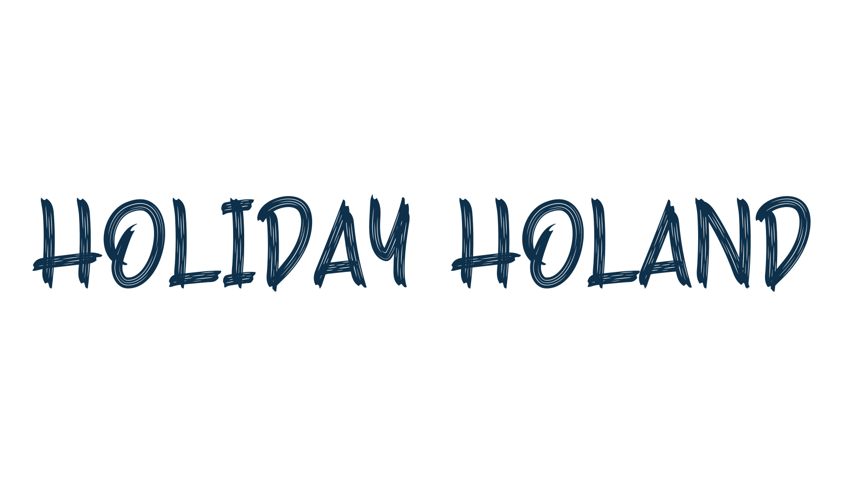 Holiday Holand, script brush fancy decorative calligraphy font preview