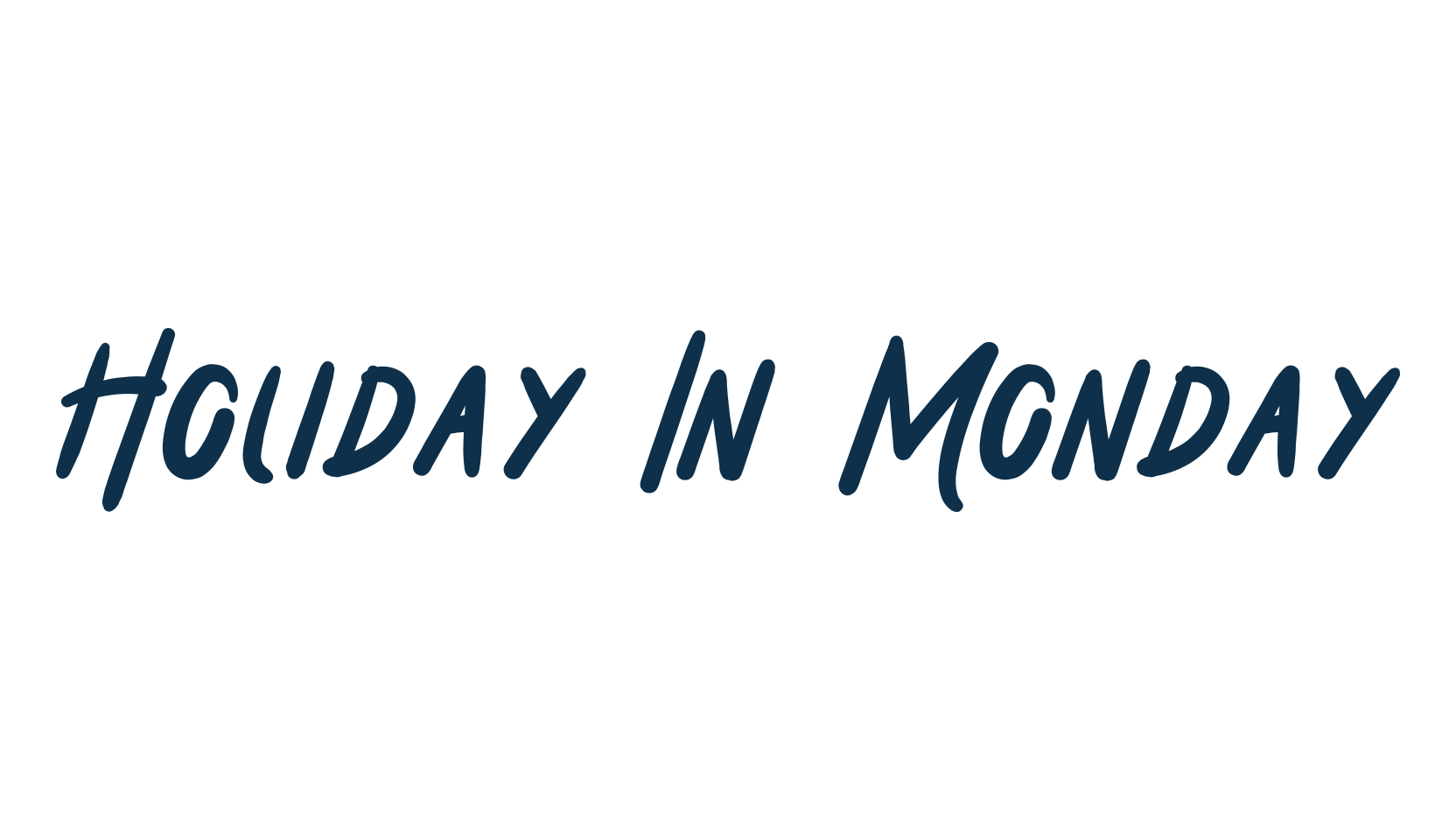 Holiday In Monday, script handwritten fancy decorative calligraphy font preview