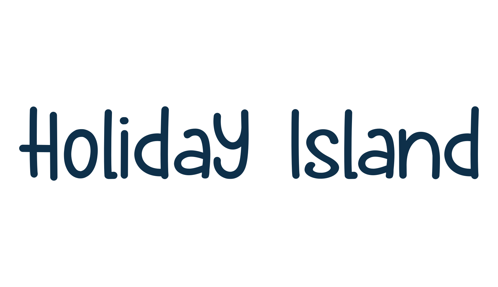 Holiday Island, fancy cartoon decorative font preview