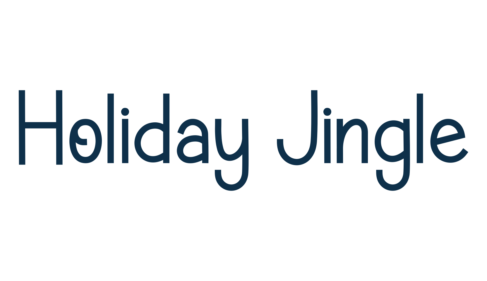 Holiday Jingle, fancy decorative font preview