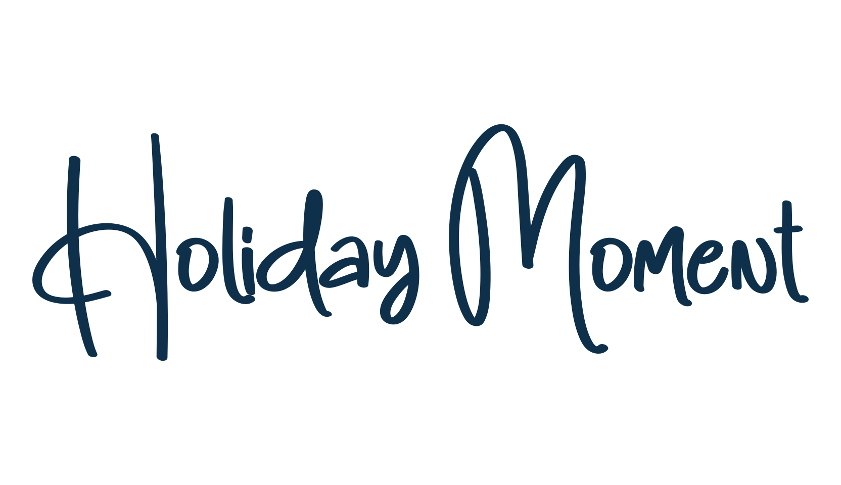 Holiday Moment, script handwritten fancy decorative calligraphy font preview