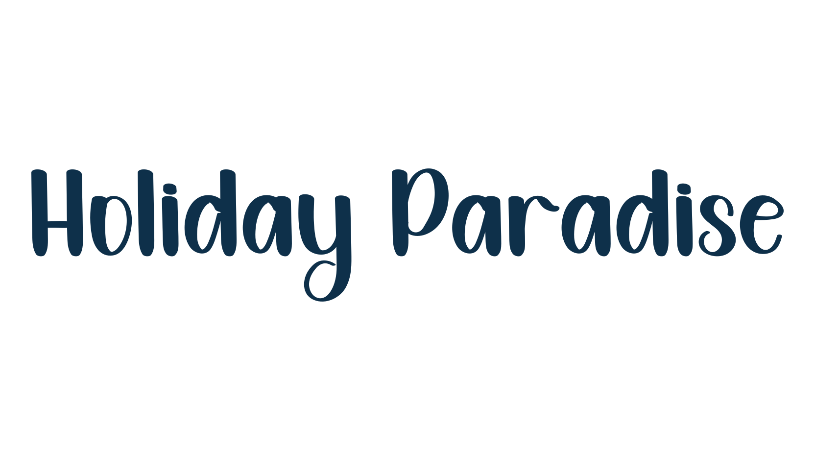 Holiday Paradise, various font preview