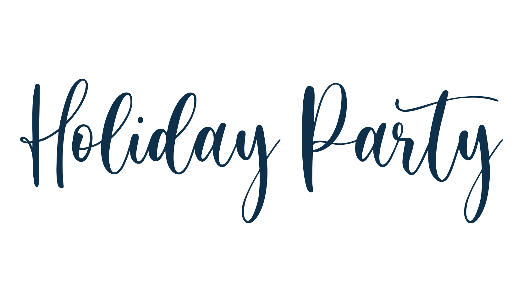 Holiday Party, calligraphy font preview