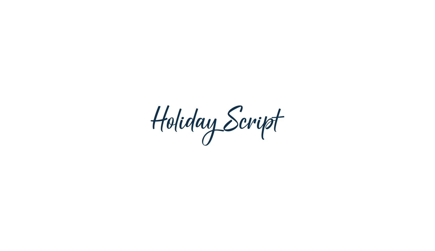 Holiday Script, script handwritten fancy decorative calligraphy font preview