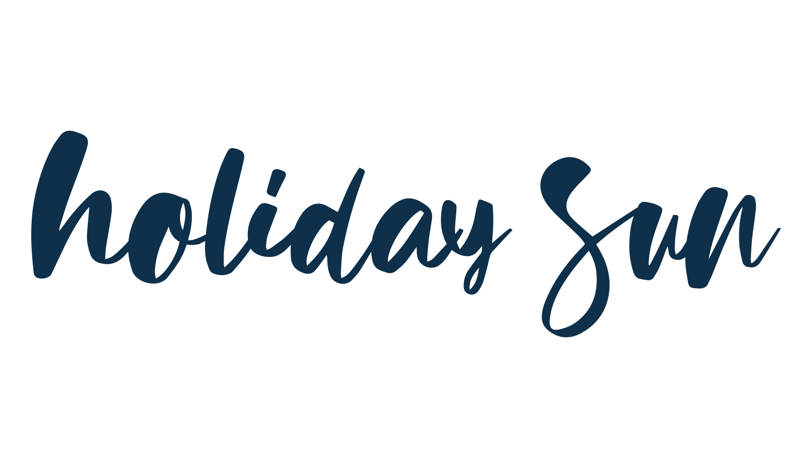 Holiday Sun, brush font preview