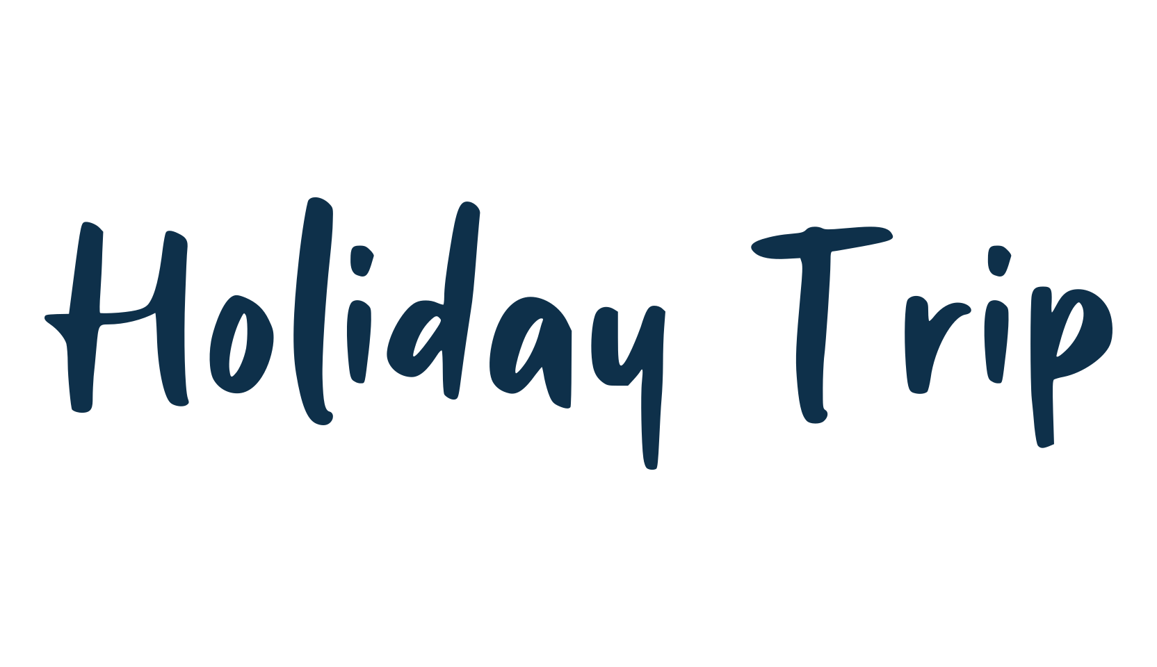 Holiday Trip, script handwritten fancy decorative calligraphy font preview