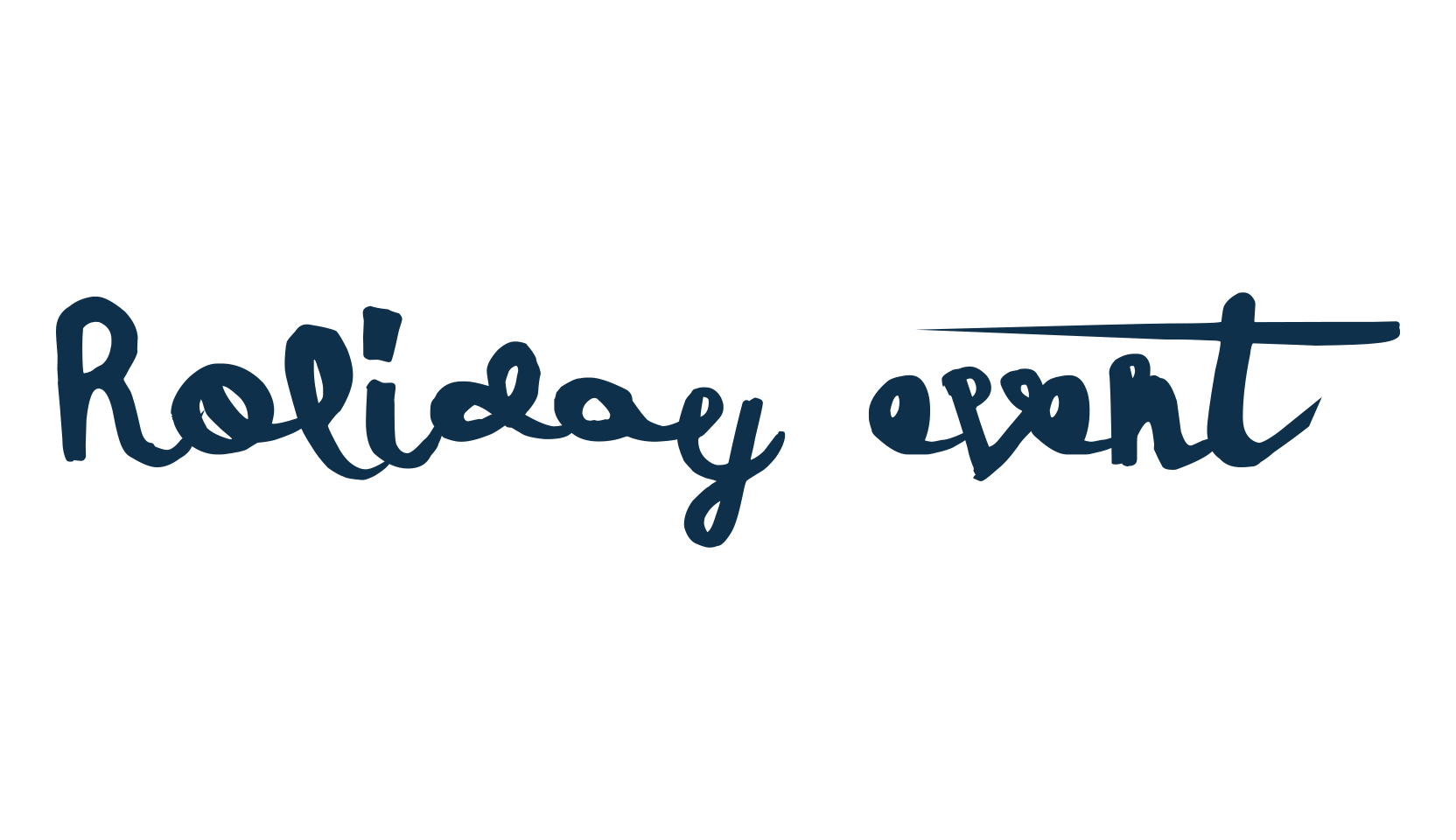 Holiday Event, handwriting font preview