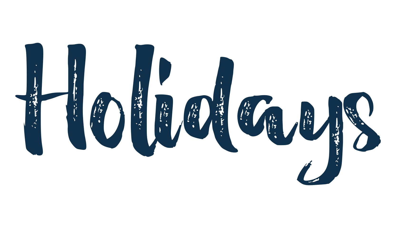 Holidays (holidays), brush font preview