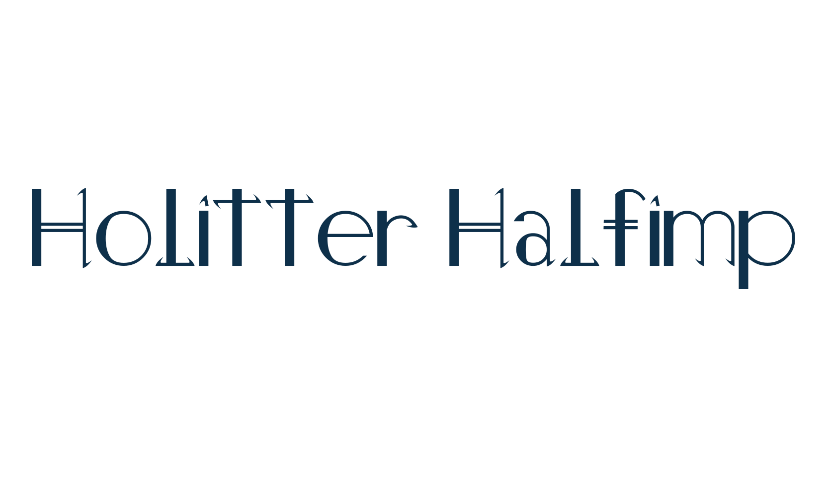 Holitter Halfimp, fancy various decorative font preview