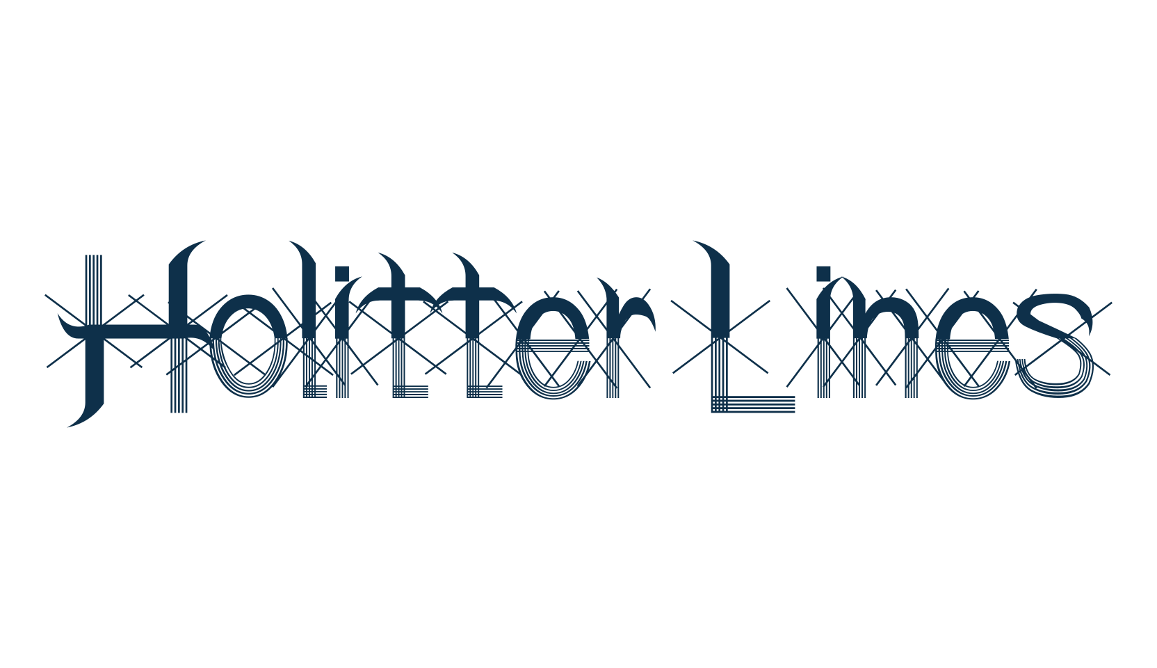 Holitter Lines, decorative font preview