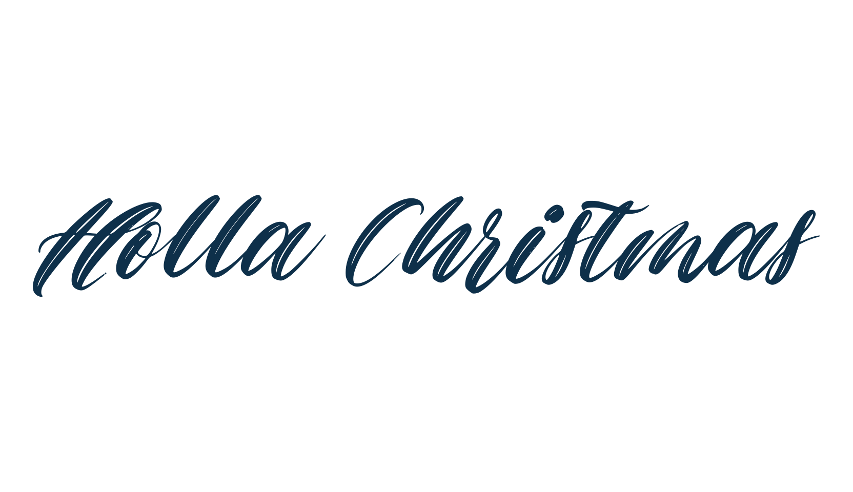 Holla Christmas, fancy decorative font preview