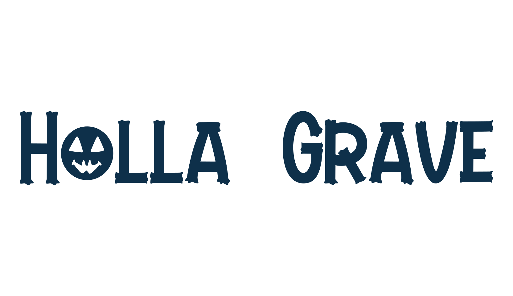 Holla Grave, fancy decorative font preview