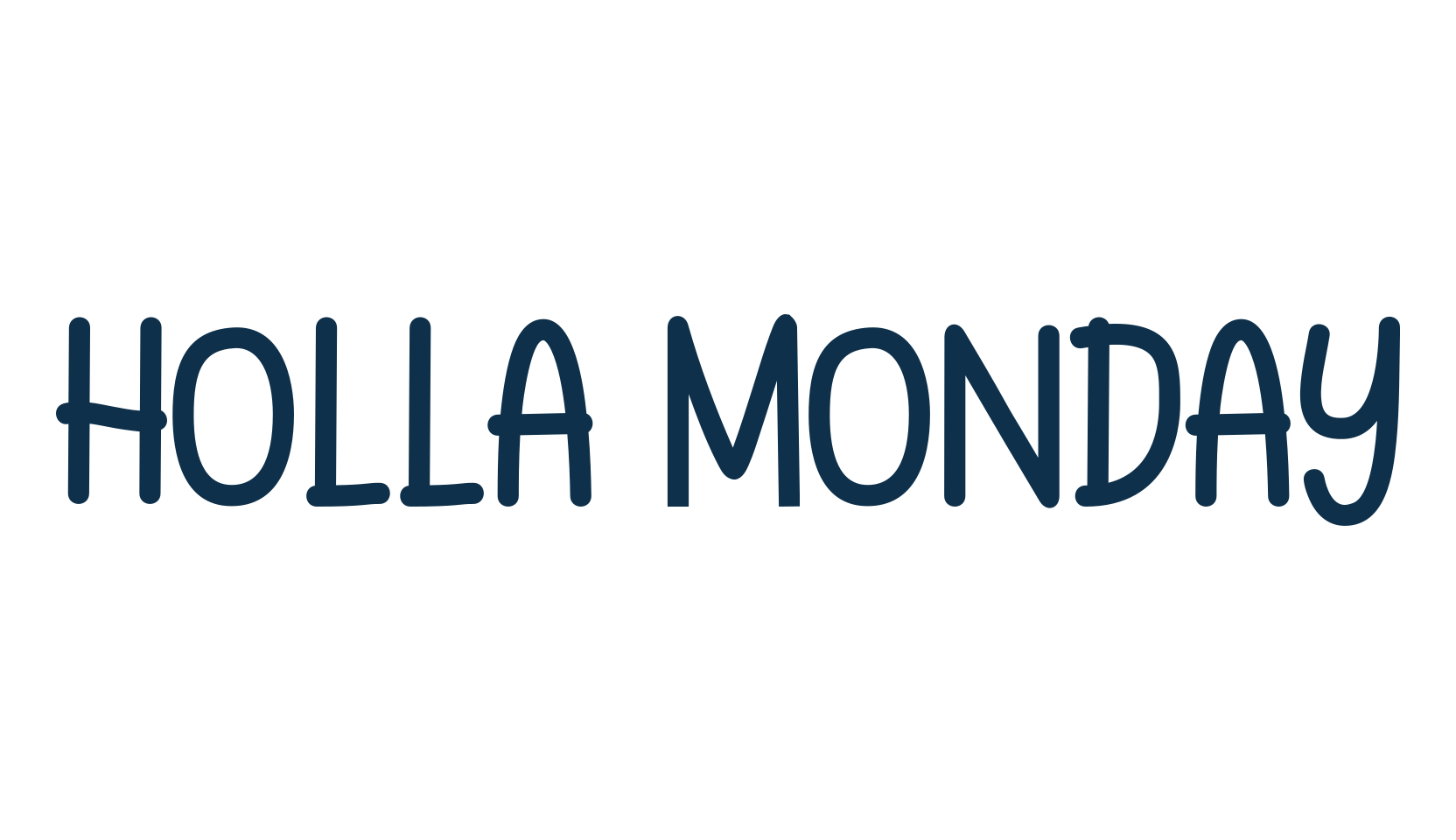 Holla Monday, script handwritten fancy decorative calligraphy font preview