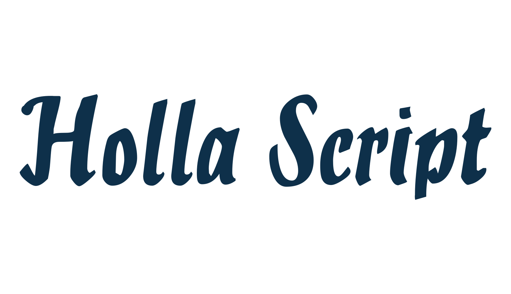 Holla Script, various font preview