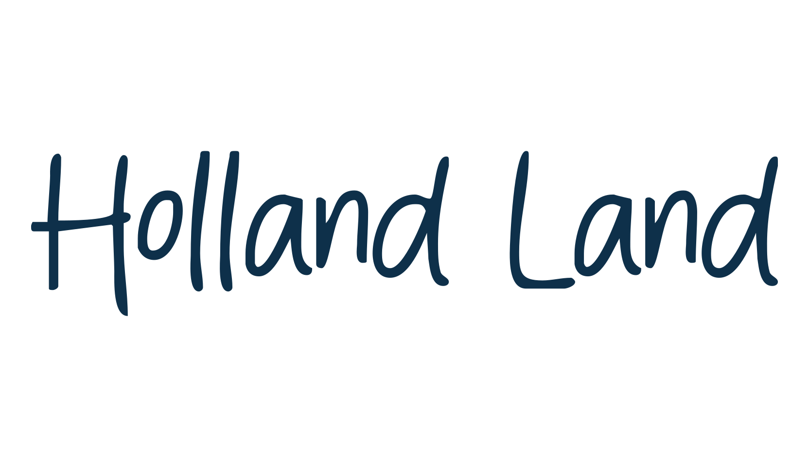 Holland Land, handwriting font preview