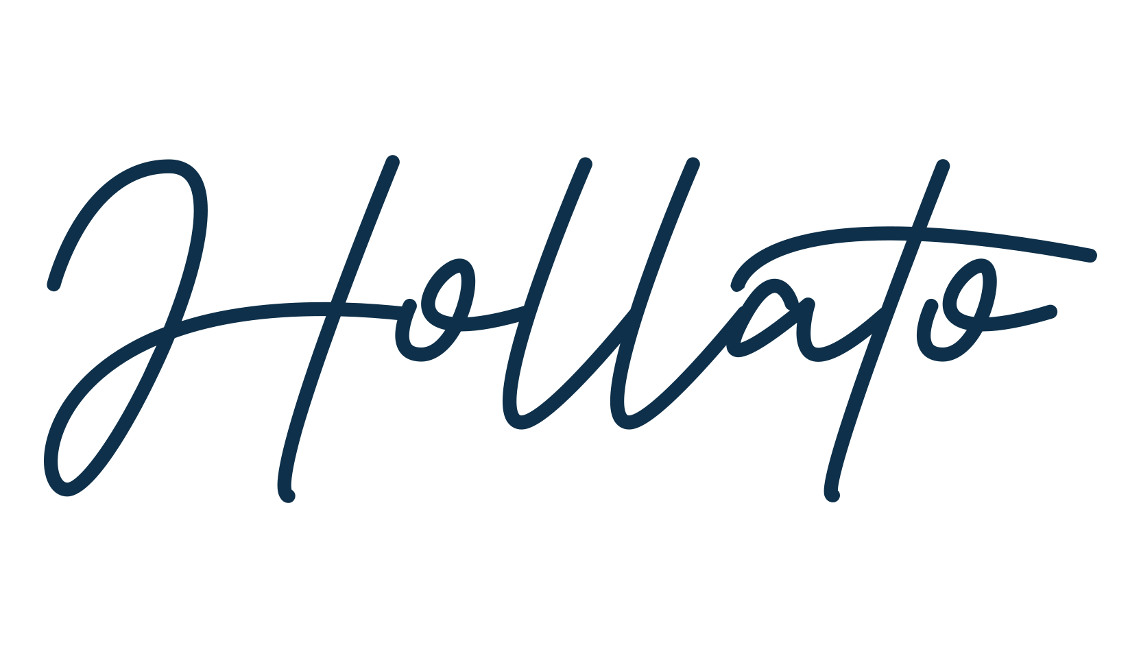 Hollato, handwriting font preview