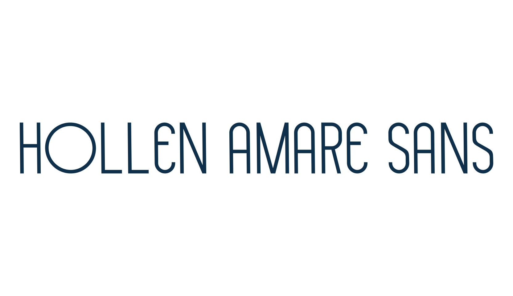 Hollen Amare Sans, fancy retro decorative font preview