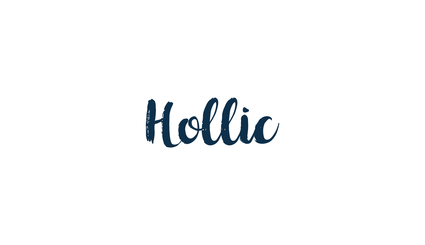 Hollic, brush font preview