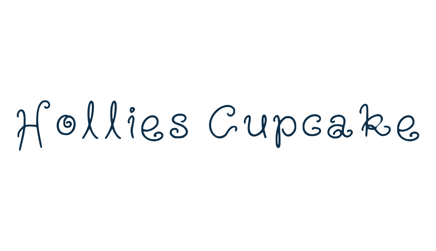 Hollies Cupcake, fancy curly decorative font preview