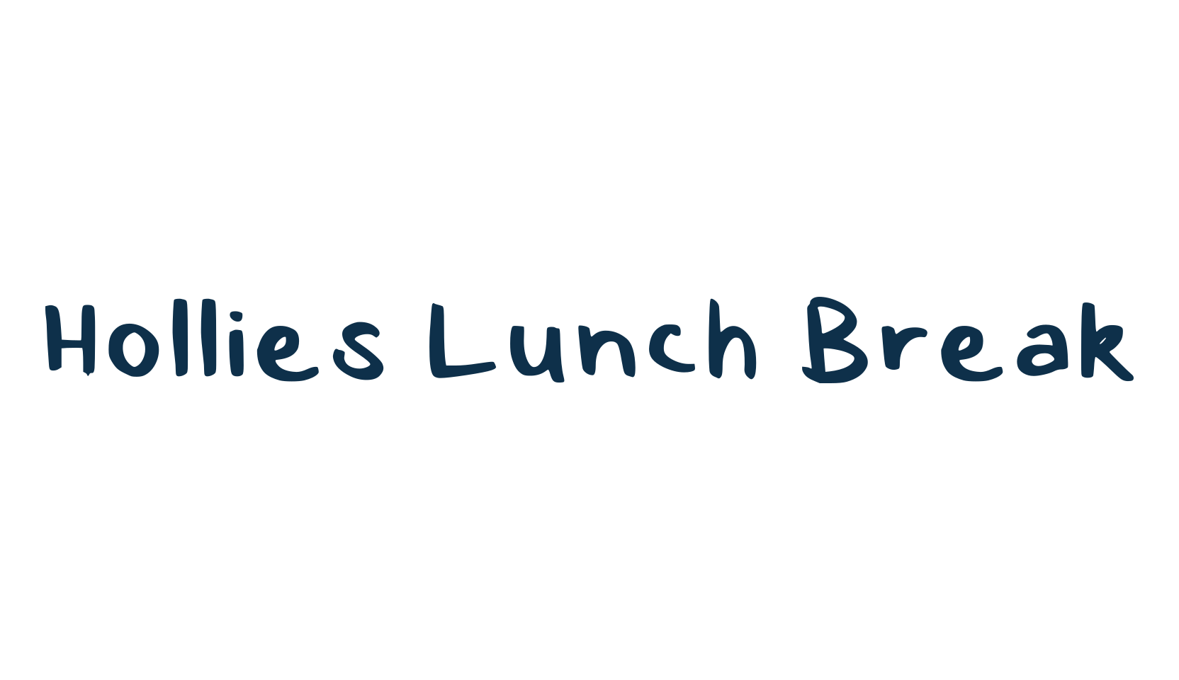 Hollies Lunch Break, script handwritten fancy decorative calligraphy font preview