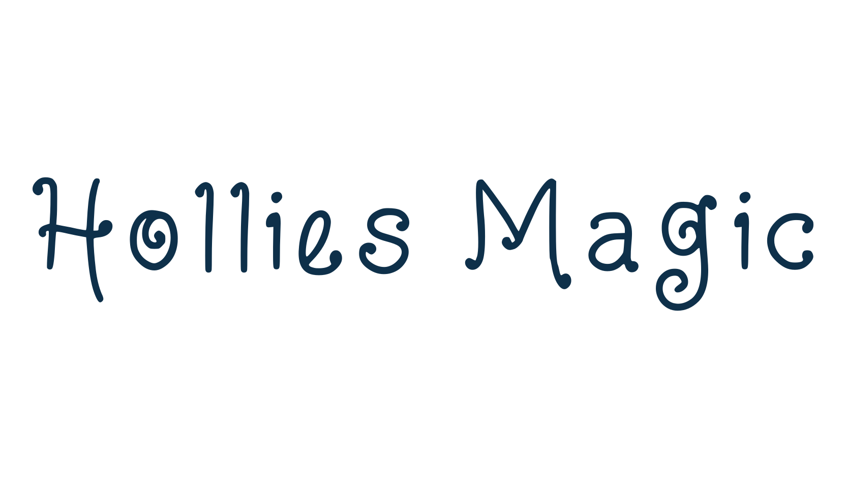 Hollies Magic, fancy curly decorative font preview