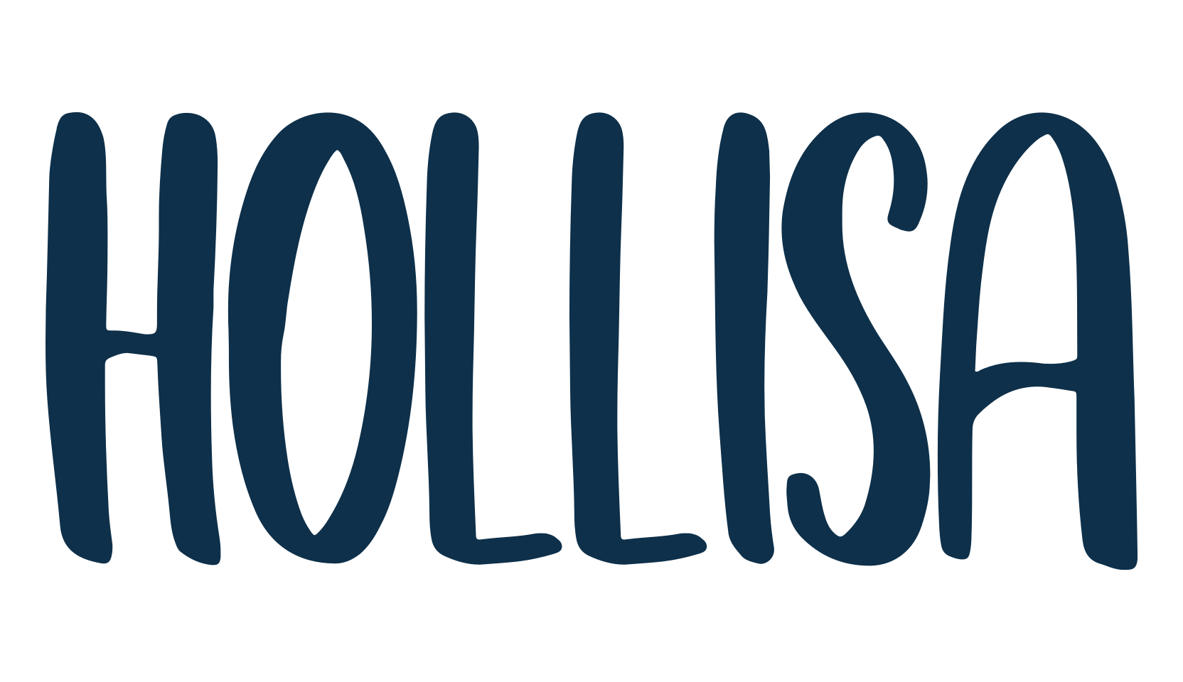 Hollisa, script handwritten fancy decorative calligraphy font preview