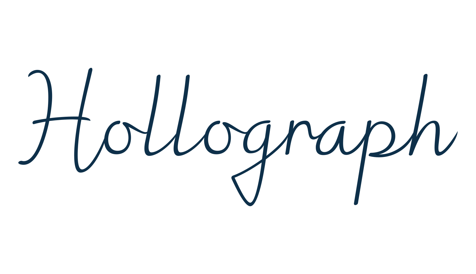 Hollograph, handwriting font preview