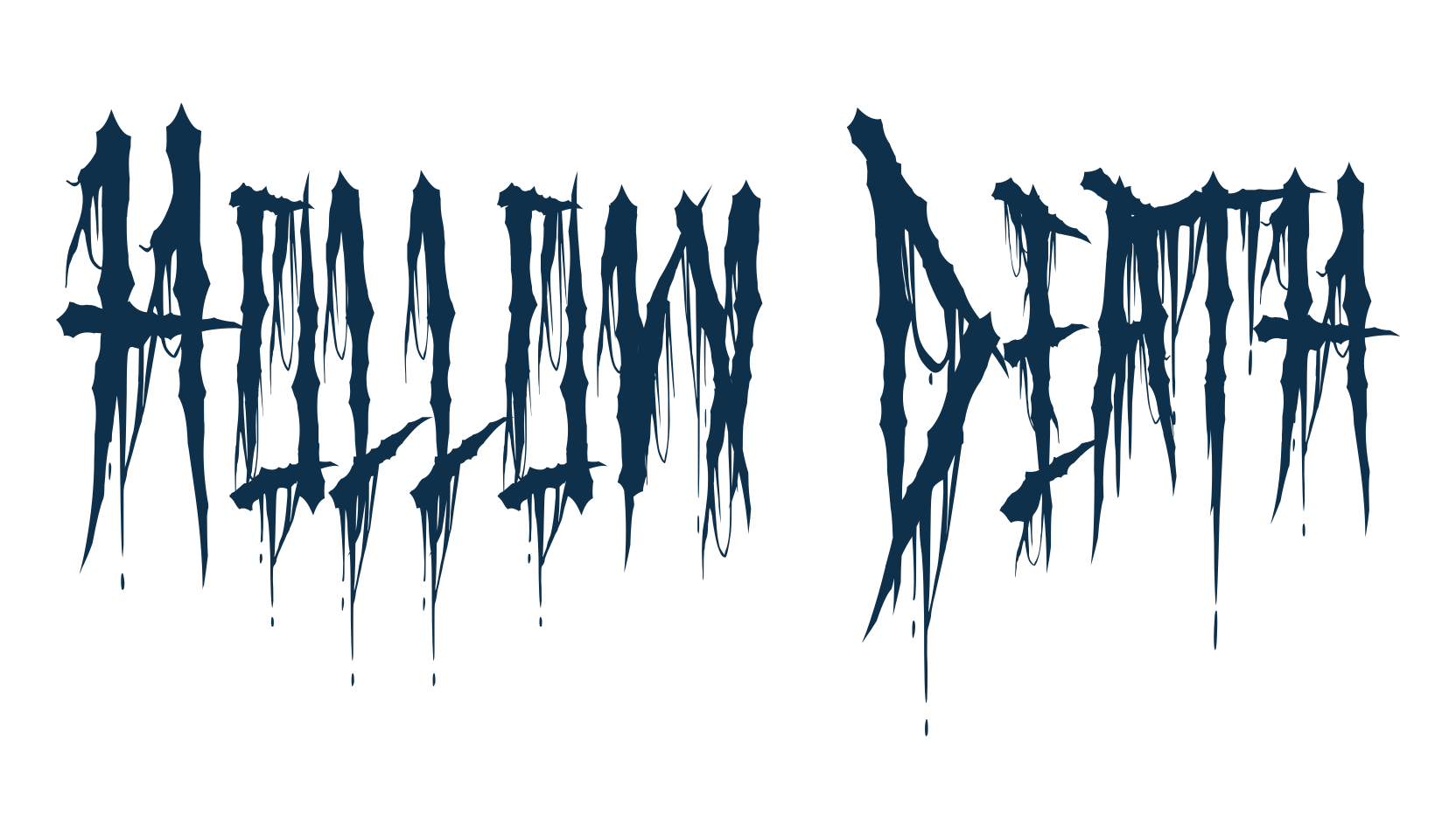 Hollow Death, holiday halloween fancy decorative horror font preview