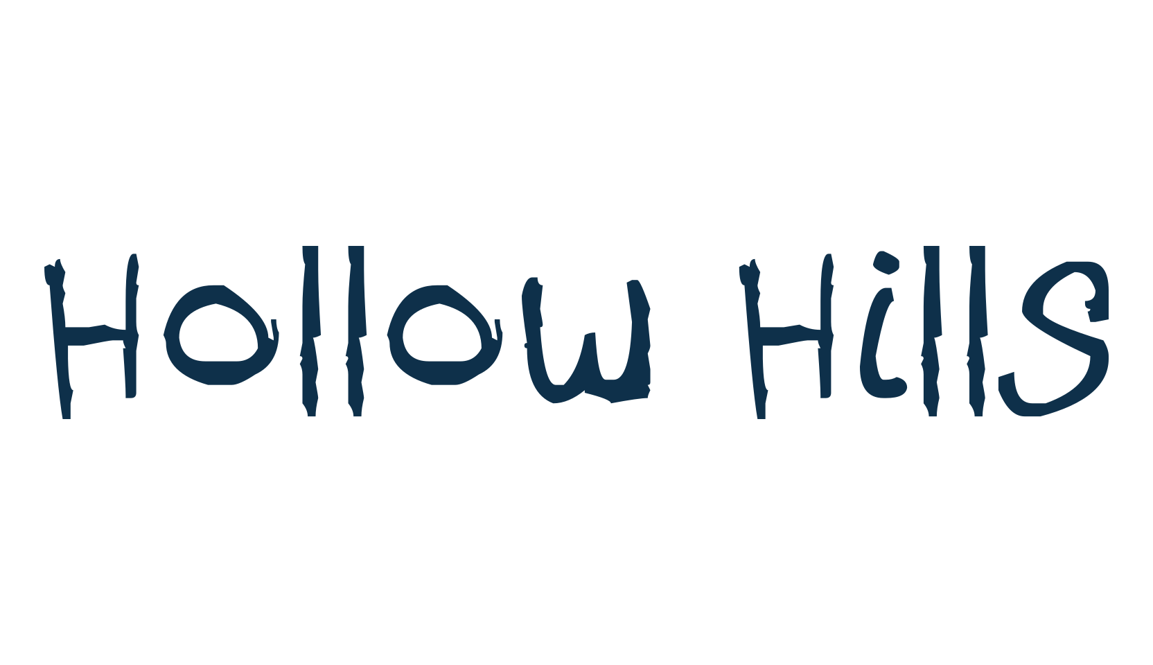 Hollow Hills, script handwritten fancy decorative calligraphy font preview
