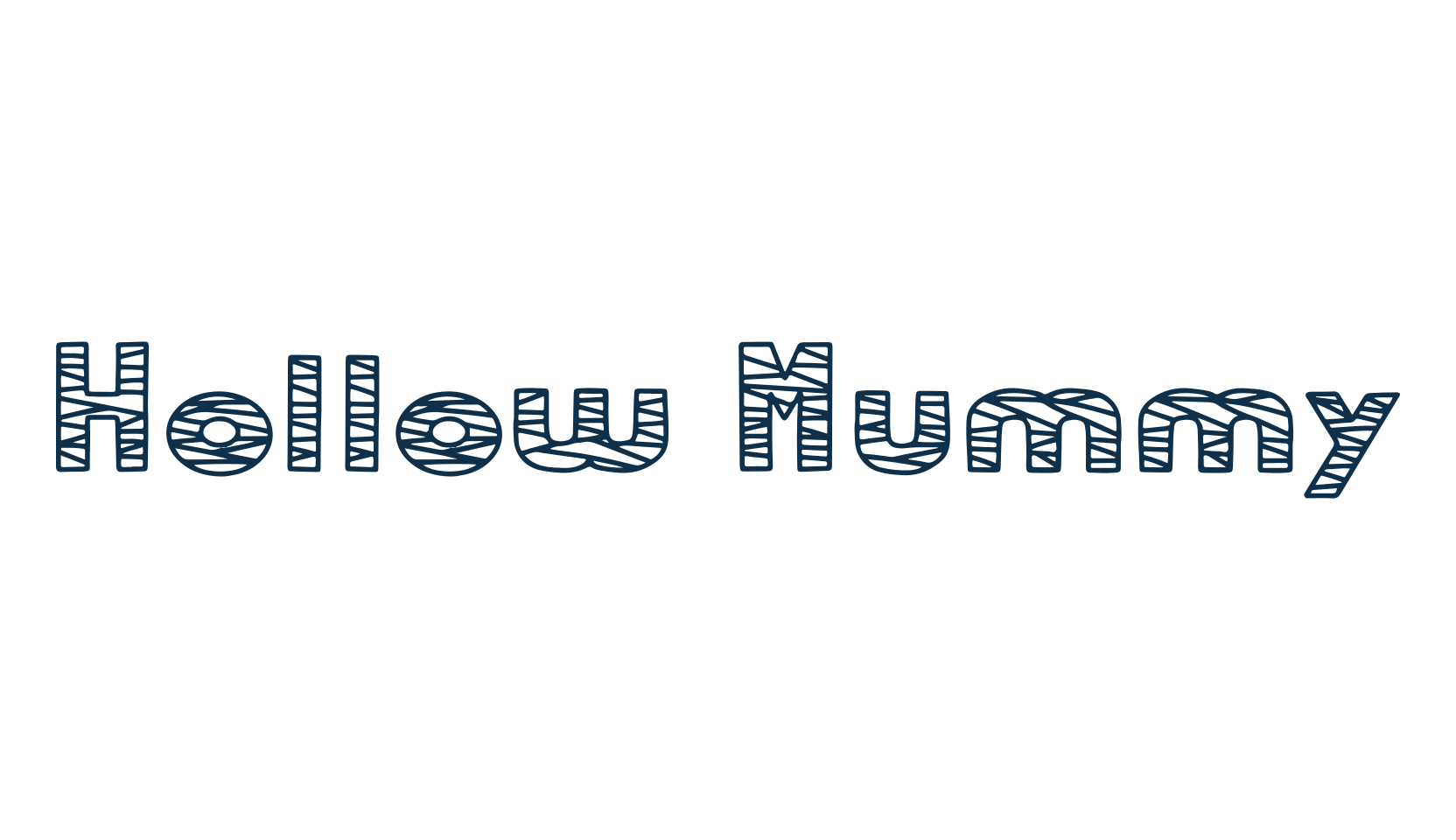 Hollow Mummy, fancy decorative font preview