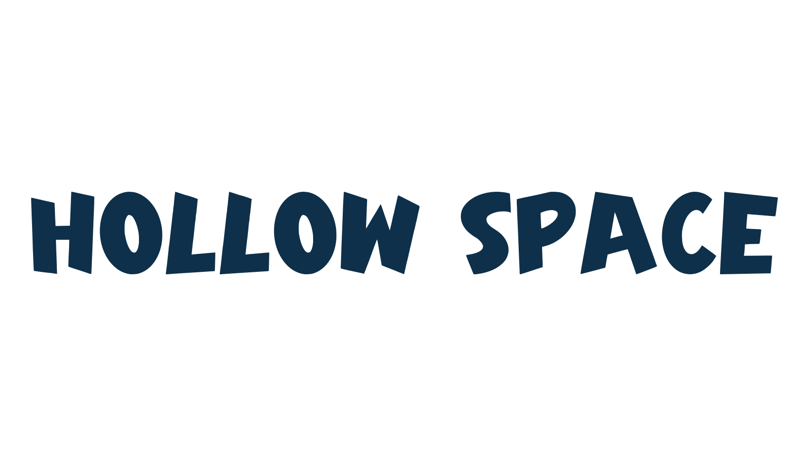 Hollow Space, cartoon font preview