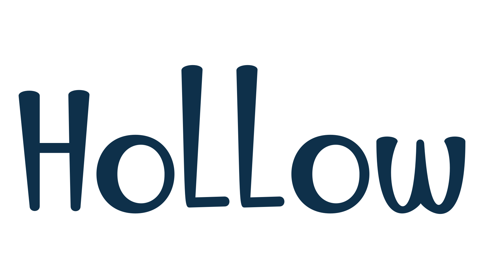 Hollow (hollow), various font preview