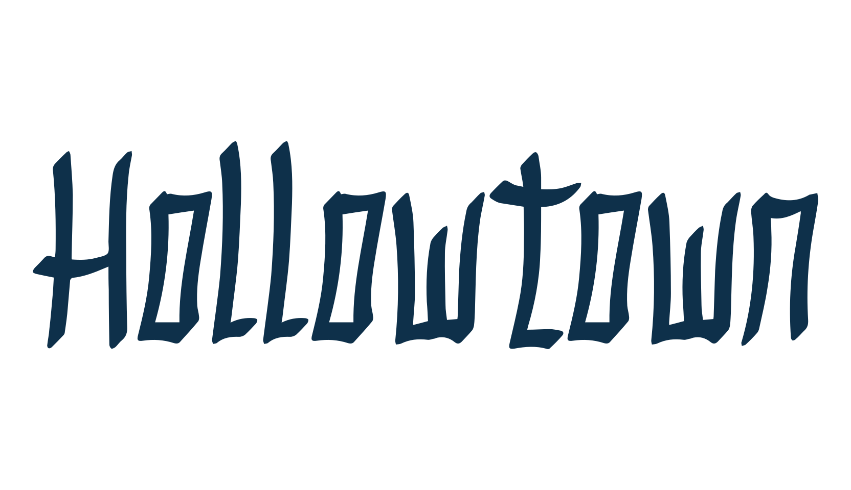 Hollowtown, fancy decorative font preview
