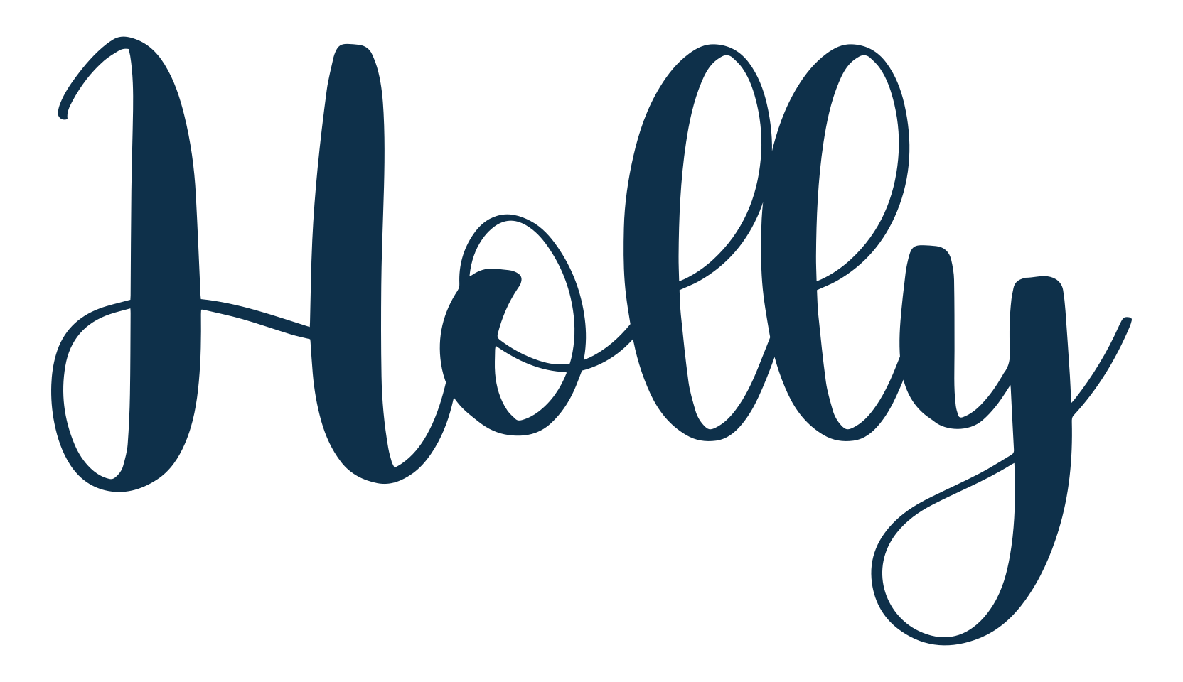 Holly (holly-2), script calligraphy fancy decorative font preview